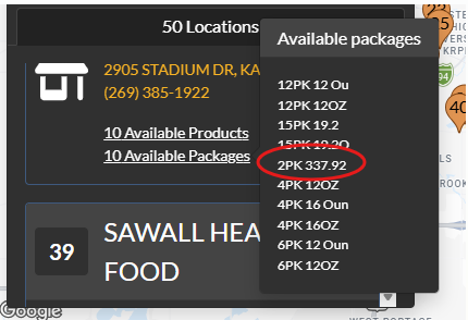 Beer Finder mini keg example