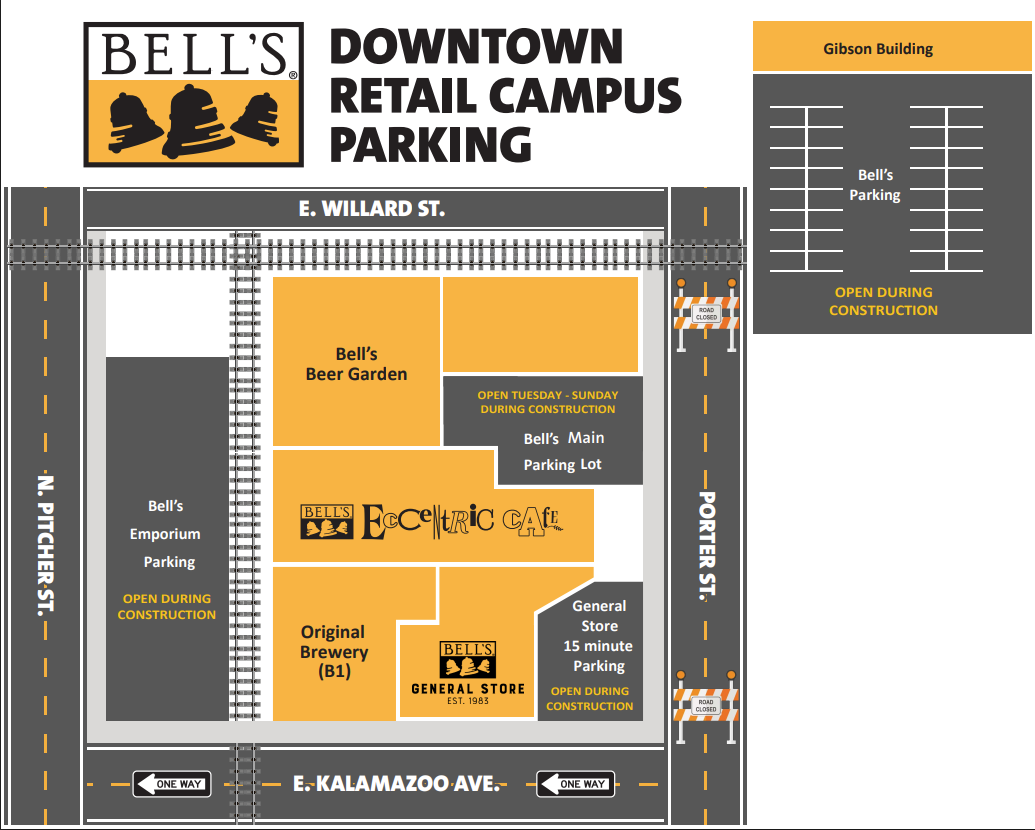 Parking areas at Bell's Kalamazoo
