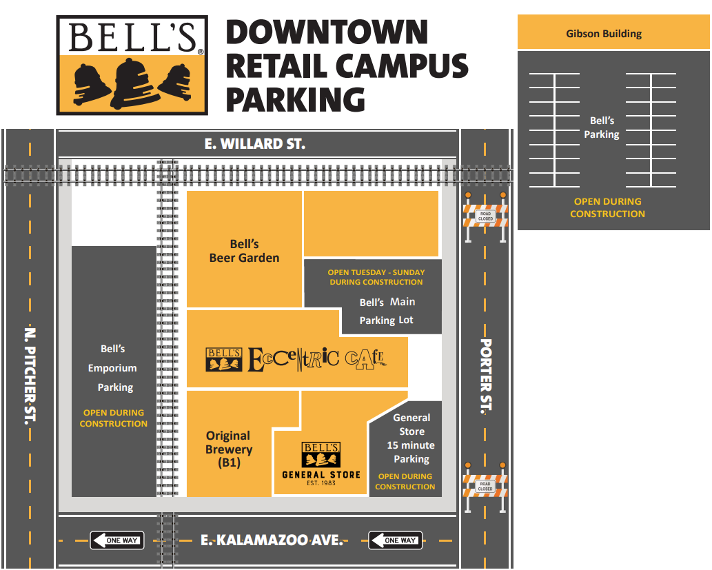 Bell's Downtown Kalamazoo Map